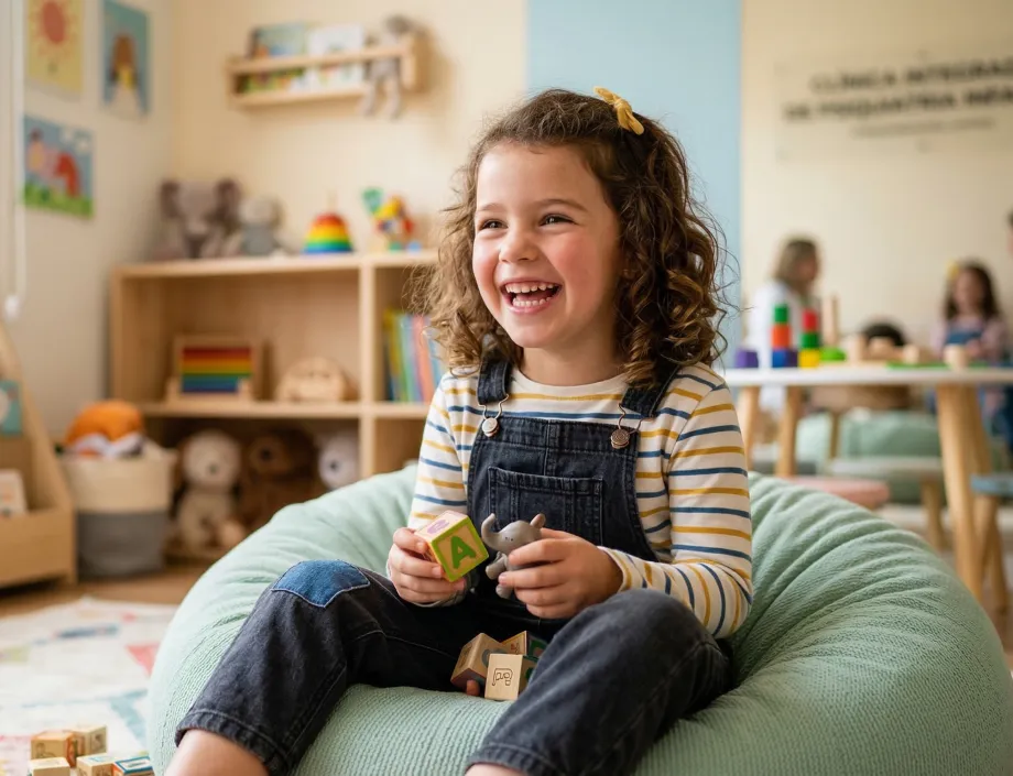 Criança sorrindo — Psiquiatria infantil na Clínica Reaviva